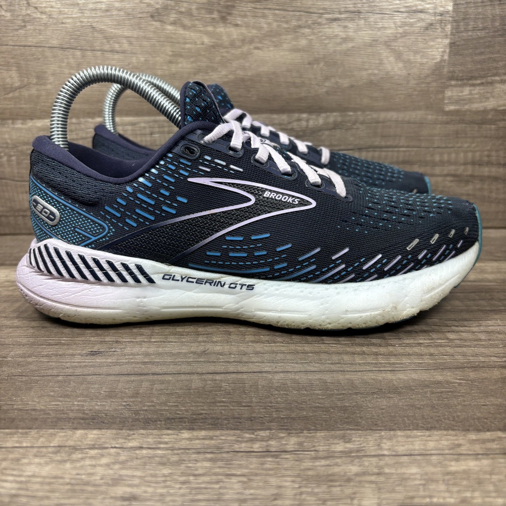 Brooks Glycerin GTS 20 Blue Purple Womens US Size 7 1203701B499 Running Shoes